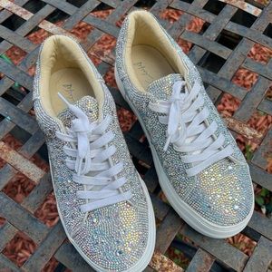 BETSEY JOHNSON RHINESTONE PLATFORM SNEAKER